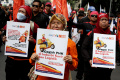 Aksi Unjuk Rasa Buruh di Jakarta