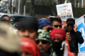 Aksi Unjuk Rasa Buruh di Jakarta