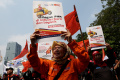 Aksi Unjuk Rasa Buruh di Jakarta