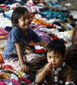 Anak Pengungsi Korban Kebakaran Pasar Gembrong Jatinegara