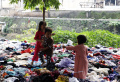Anak Pengungsi Korban Kebakaran Pasar Gembrong Jatinegara