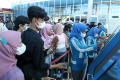 Antrean E-Ticketing di Pelabuhan Bakauheni Lampung Selatan