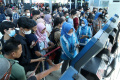 Antrean E-Ticketing di Pelabuhan Bakauheni Lampung Selatan