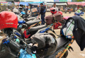 Antrean Kendaraan Roda Dua di SPBU Pantura