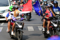 Arak-arakan Pemain Arema FC dan Aremania