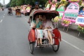 Becak Pengantar Tamu Pernikahan Putri Presiden