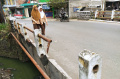 Besi Pengaman Jembatan Cileutik Dayeuhkolot Rusak