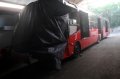 Bus TransJakarta Tertabrak Kereta