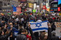 Demonstrasi Pro Palestine dan Israel Saling Berhadapan di New York City
