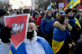 Demo Warga Ukraina di Tengah Ancaman Invasi Rusia