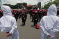 Demonstrasi Buruh di Depan Gedung DPR