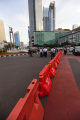 Ditlantas PMJ Uji Rekayasa Lalin Kawasan Bunderan HI Jakarta