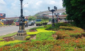 Indahnya Taman Kota Simpang Bandara Emas yang Selalu Dirawat