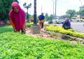 Indahnya Taman Kota Simpang Bandara Emas yang Selalu Dirawat