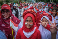 Karnaval Siswa Menyambut HUT ke-78 RI di Palembang