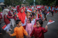 Karnaval Siswa Menyambut HUT ke-78 RI di Palembang
