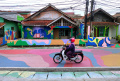 Kawasan Cingised Kota Bandung Dipercantik Cat Warna Warni