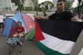 Kemah Solidaritas untuk Palestina di Depan Kedubes AS