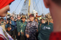 KRI Dewaruci Pembawa Laskar Rempah Tiba di Lampung