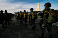Latihan Terjung Payung TNI AU di Lanud Sultan Iskandar Muda