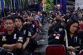 Nobar Debat Cagub DKI di Posko AHY