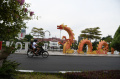 Ornamen Naga Hiasi Halaman Balai Kota Surabaya