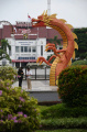 Ornamen Naga Hiasi Halaman Balai Kota Surabaya