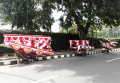 Pedagang Bendera Dan Umbul-Umbul Jelang HUT Kemerdekaan RI Ke-77