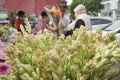 Pedagang Bunga Hias Jelang Lebaran