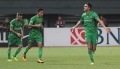 Pemain Bhayangkara FC Selebrasi