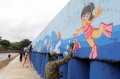 Pembuatan Mural Bertemakan Kehidupan Laut 