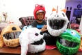 Pembuatan Sarung Helm Karakter Elmo
