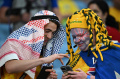 Pendukung Australia di Stadion Al-Janoub