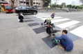Pengecatan Zebra Cross 3D