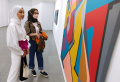 Pengunjung Melihat Pameran Karya Seni Rupa Kontemporer
