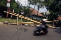 Penjual Batang Pohon Pinang Jelang HUT Kemerdekaan RI Ke-77