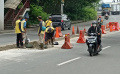 Persiapan Uji Coba Rekaya Lalu Lintas di Jalan Daan Mogot 