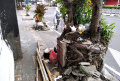 Pot Tanaman Kawasan Simpang Lima Bandung Pada Rusak