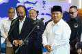 Prabowo Subianto Bertemu Surya Paloh di Nasdem Tower 