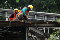 Progres Proyek Revitalisasi Halte TransJakarta Benhil