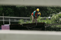 Progres Proyek Revitalisasi Halte TransJakarta Benhil