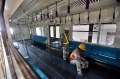 Rangkaian Kereta Dipersiapkan di Depo MRT