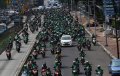 Ratusan Gojek Sambut Lady Gojek Wiwin Usai Aputasi Kakinya