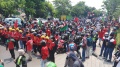 Ribuan Buruh Demo Tolak Disahkan UU Omnibus Law Oleh DPR