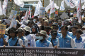 Ribuan Buruh Menuntut Pembatalan UU Omnibus Law