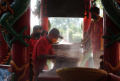 Ritual Memandikan Patung Dewa di Wihara Amurva Bhumi