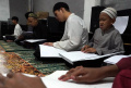 Santri Ponpes Tahfidz Tunanetra Saman Darushhudur Membaca Alquran