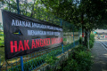 Spanduk Dukung Hak Angket Terpasang di Jalan Jakarta