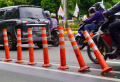 Stik Cone Pembatas Jalur Sepeda Banyak yang Rusak