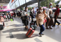 Suasana Arus Mudik di Stasiun Proyek Senen Jakarta